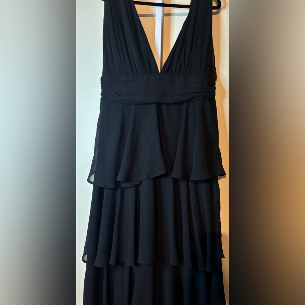 Lulus Black Tiered V Neck Maxi Dress XS & XL - Picture 12 of 16